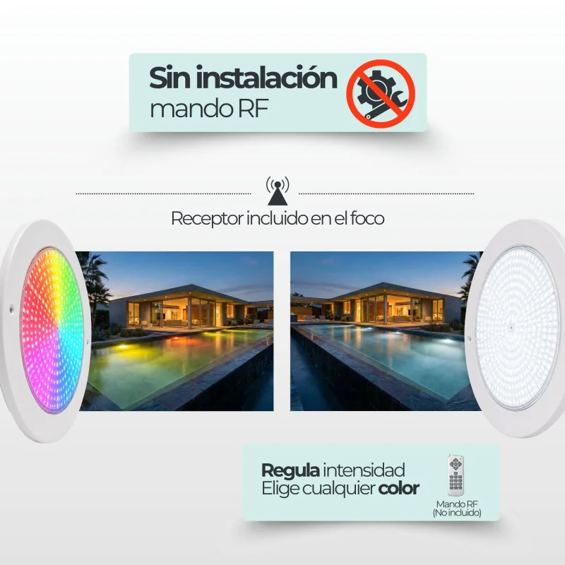 Ø23cm Ultrathin Surface LED Pool Light 12V AC - ABS 35W | Swimhome