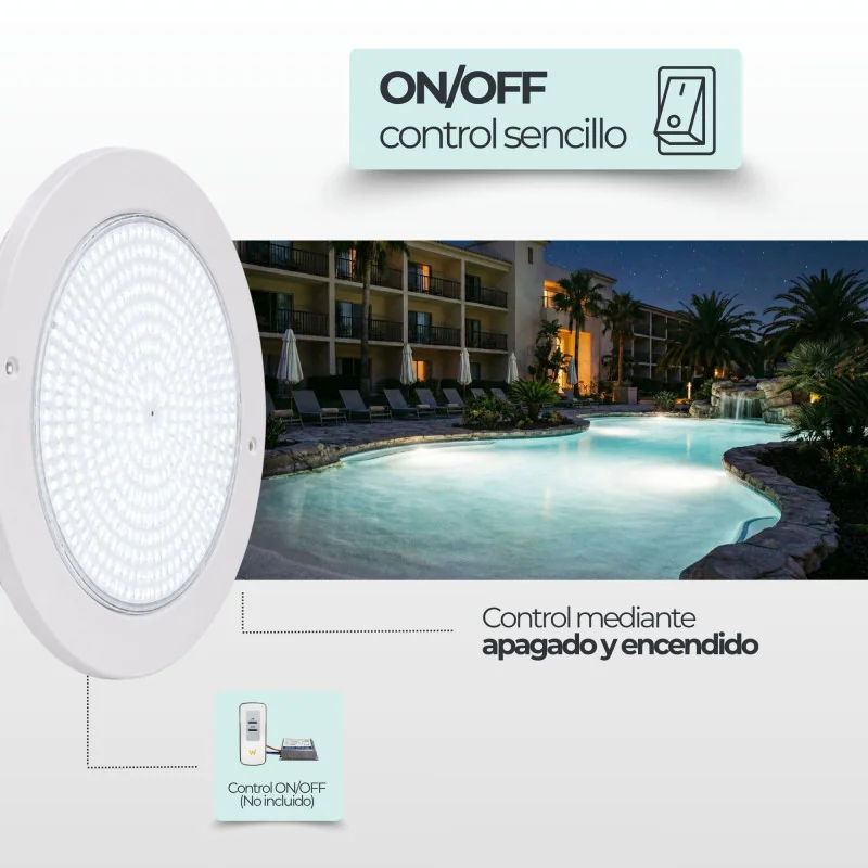 LED Pool Spotlight Ø23 cm Ultrathin 12V AC – ABS 35W | Swimhome
