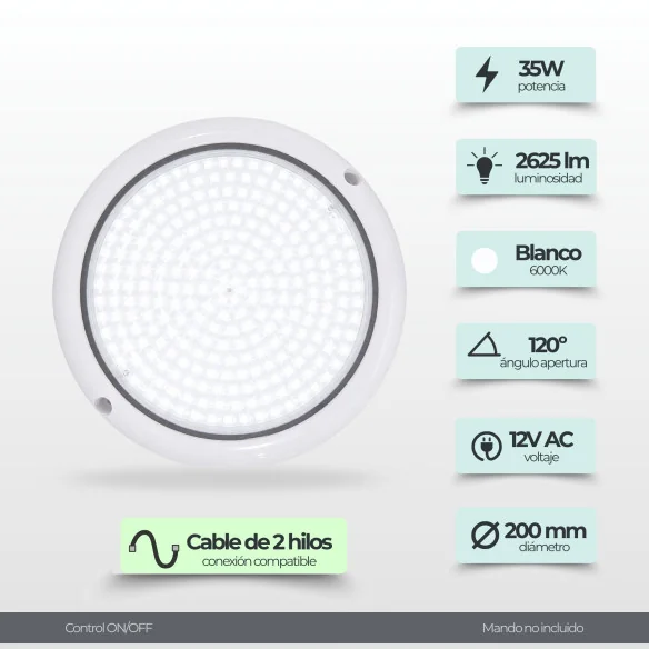Foco LED Blanco Resina 3000k | Swim Home