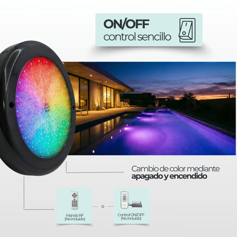 Projecteur de piscine RGB Airless 35W - Eclairage LED