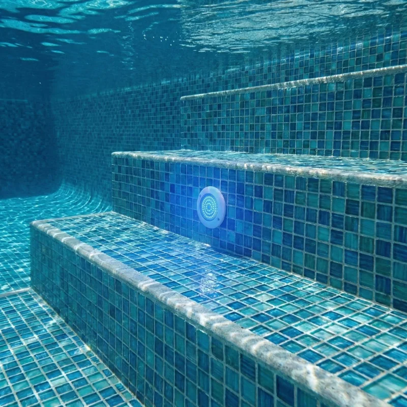 RGB ON/OFF LED Pool Light 12V AC Surface Mount | With Memory