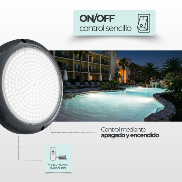 Foco LED para Piscina Blanco Frío 6000K Antracita - Swim home