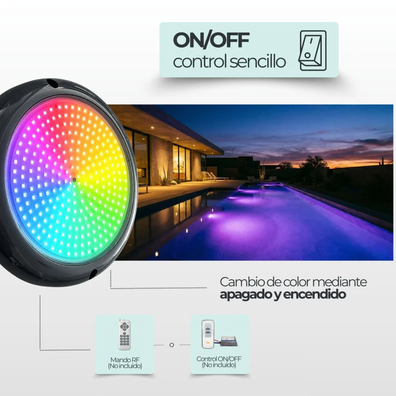 Projecteur de piscine RGB Airless 35W - Eclairage LED