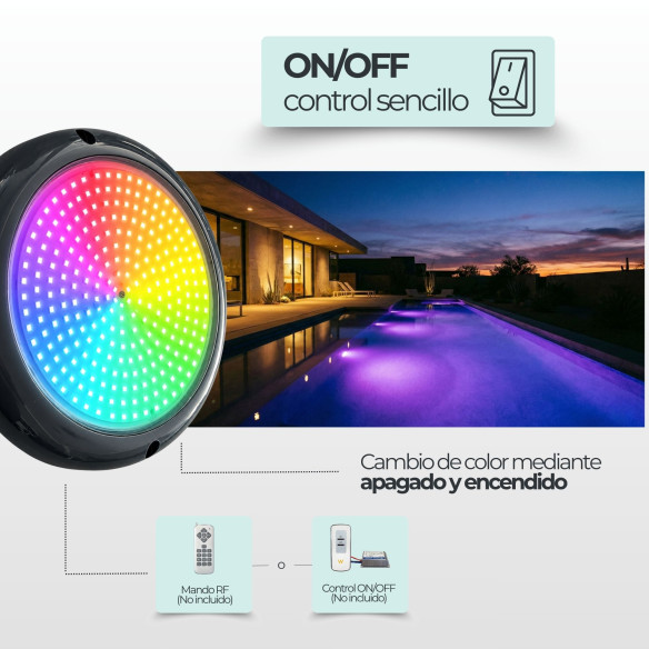 Projecteur de piscine RGB Airless 35W - Eclairage LED