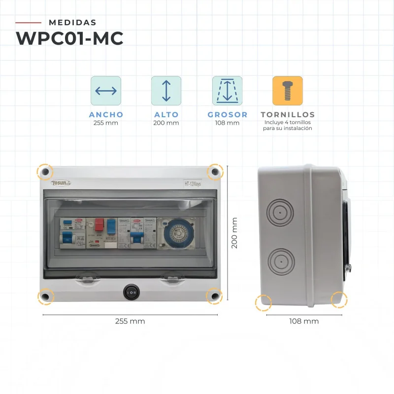 Painel Elétrico de Piscina com Contactor Motor Clorador