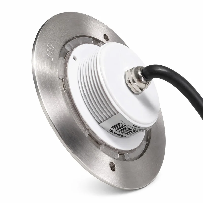Warm White LED Pool Light Stainless Steel | 6W 11cm Diameter