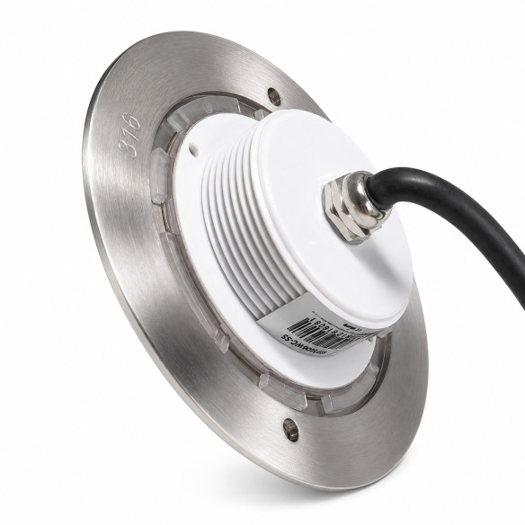 Warm White LED Pool Light Stainless Steel | 6W 11cm Diameter