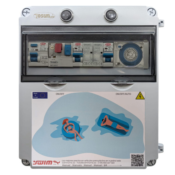 Cuadro Piscina con Transformador y Contactor Clorador | IP65