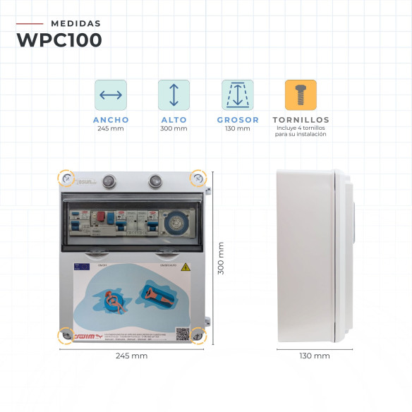 Quadro elétrico para piscina com clorador :: Quadro elétrico para piscina com clorador Swimhome