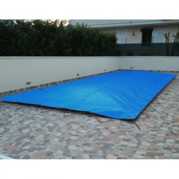 Blue inflatable winter cover