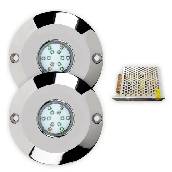 2 powerful led spotlights for swimming pool with transformer