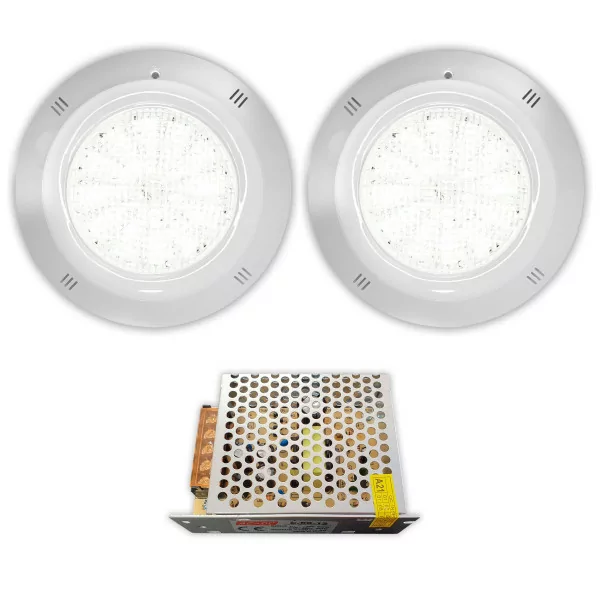  Pack 2 Focos y Transformador: 18W LED blanco 6000k Swimhome Focos más transformador