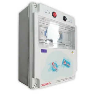 Tableau électrique de piscine avec contacteur pour moteur et chlorinateur - 1 2