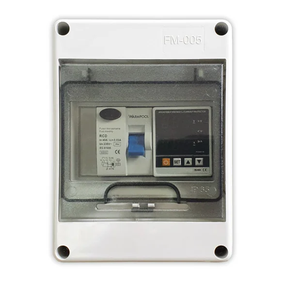 Electrical panel for swimming pool heat pumps