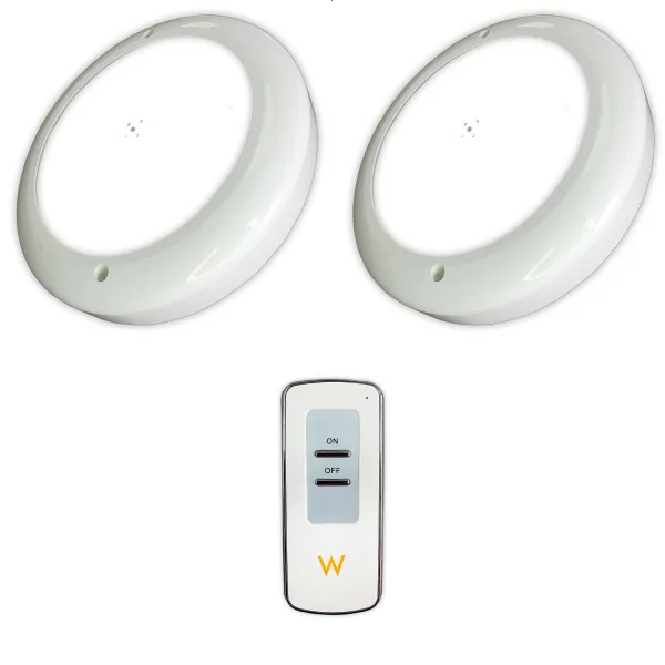 Pacote 2 projectores LED brancos de 35W para piscina cheia de resina - 1