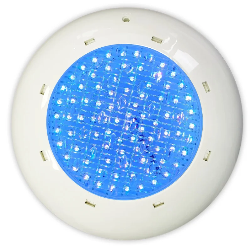 foco led piscina azul