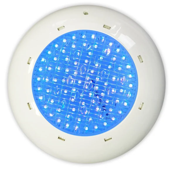 foco led piscina azul