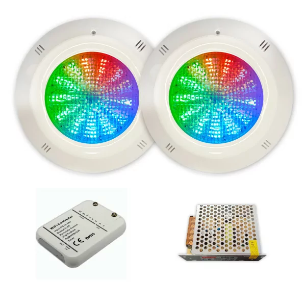 Projector LED RGB de 4 fios com controlo WiFi e transformador Gama Basic - 1