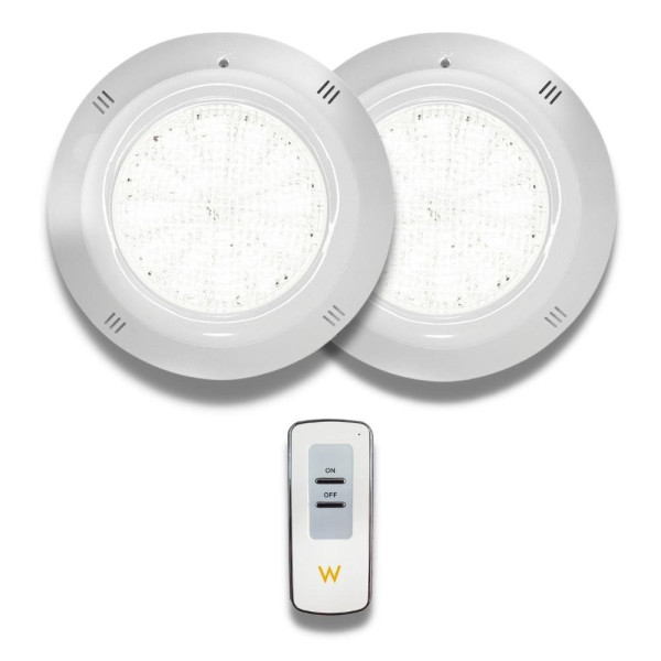 Pack 2 Spotlights Gama Basic LED White 18W 12V AC/DC for swimming pool with remote control