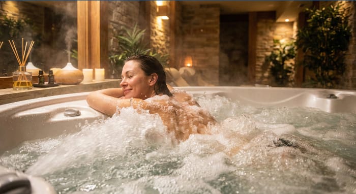 Efecto masaje burbujas potentes spa