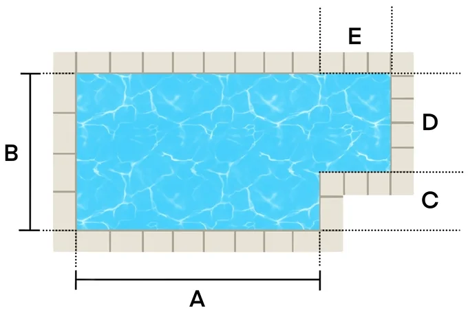 Manta térmica piscina con escalera cuadrada