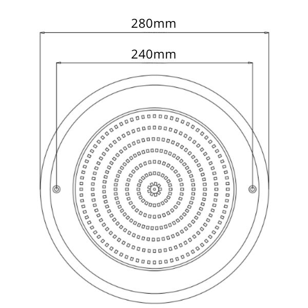 Medida Led Rgba Foco LED RGB ON/OFF Acero Inoxidable | 28CM Diámetro 35W